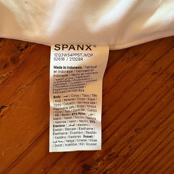 NWT Spanx Smooth Jersey Ballet Bodysuit, White , Size Large, Short Sleeve - Picture 5 of 11